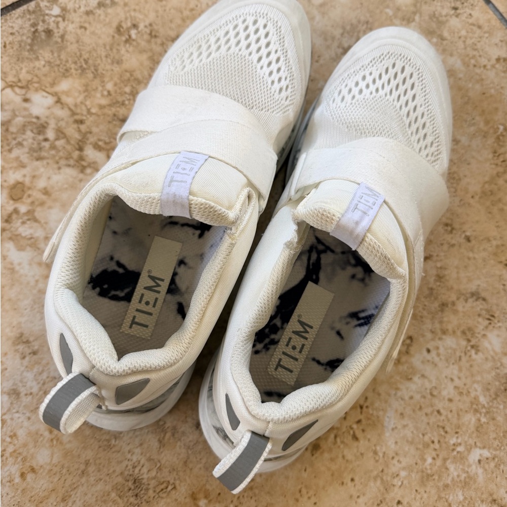TIEM White Slip-On Mesh Sneakers